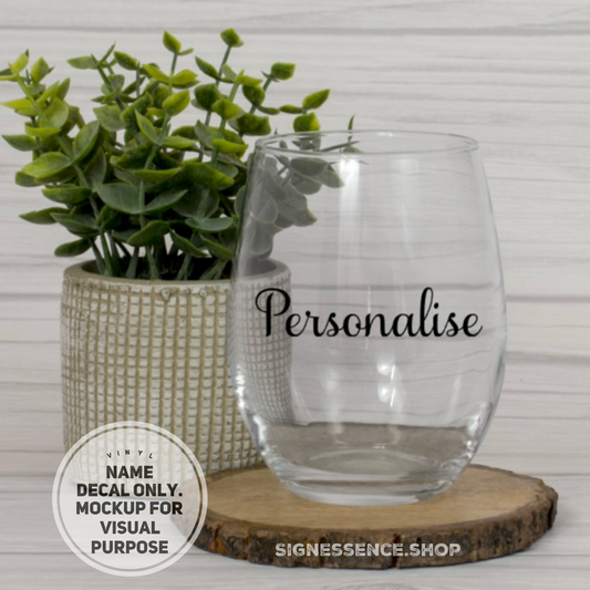 Custom Name vinyl decal label