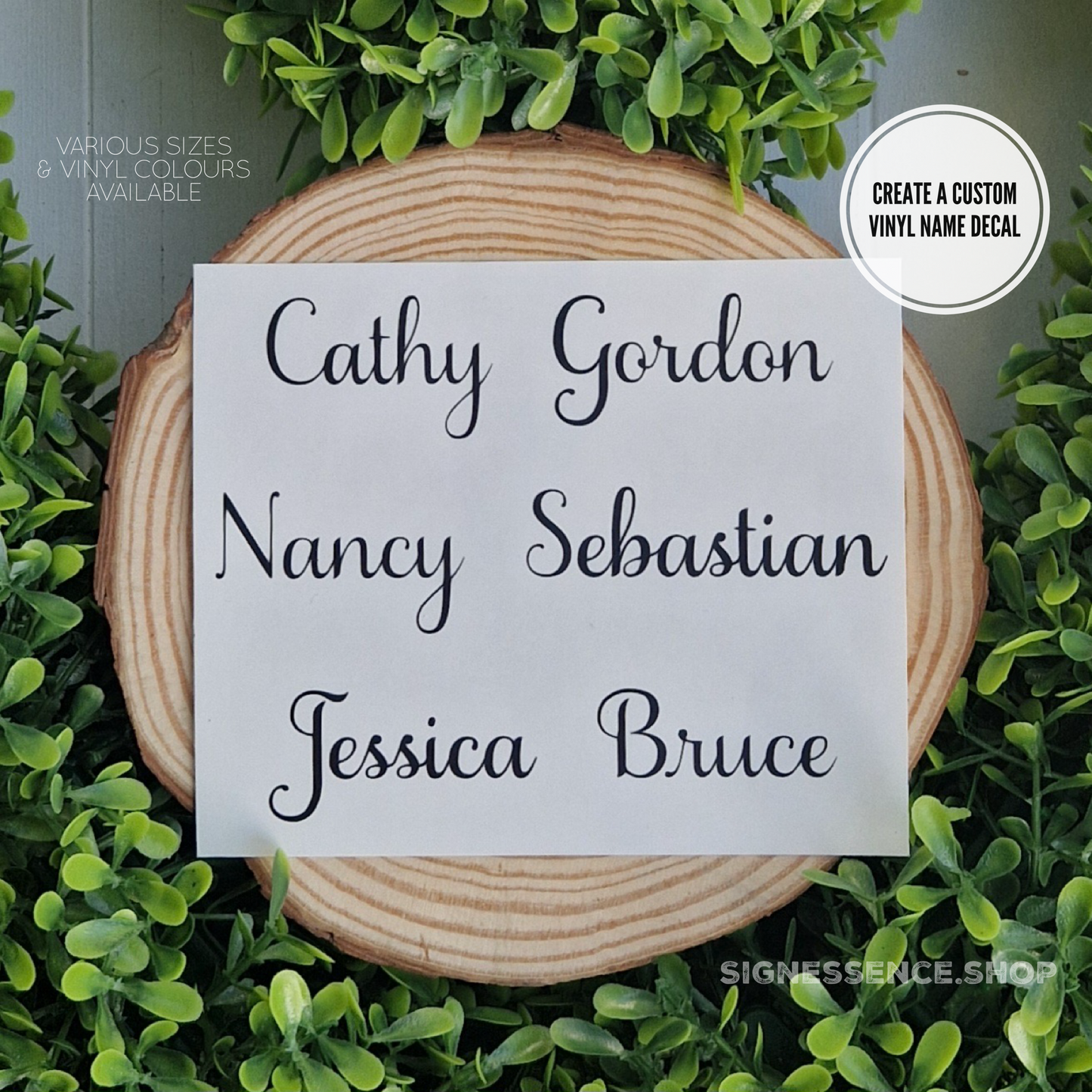 Custom Name vinyl decal label