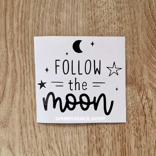 Follow the Moon vinyl decal