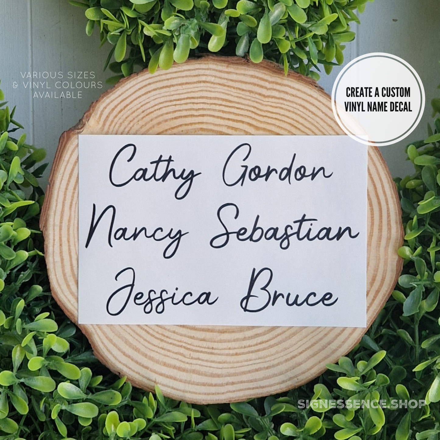 Custom Name vinyl decal label